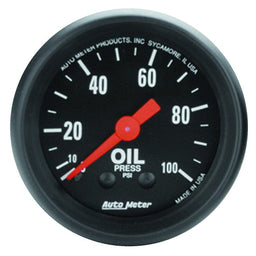 AUTOMETER 2-1/16", Full Sweep Mechanical, 0-100 psi Z-Series Oil Pressure Gauge AU2604 Autofit
