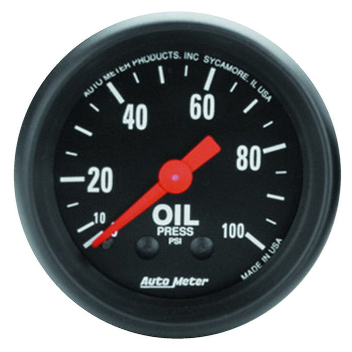 AUTOMETER 2-1/16", Full Sweep Mechanical, 0-100 psi Z-Series Oil Pressure Gauge AU2604 Autofit