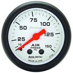 AUTOMETER 2-1/16", Full Sweep Mechanical, 0-150 psi Phantom Series Air Pressure Gauge AU5720 Autofit