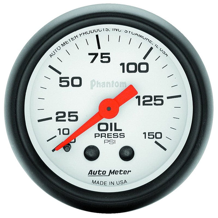 AUTOMETER 2-1/16", Full Sweep Mechanical, 0-150 psi Phantom Series Oil Pressure Gauge AU5723 Autofit