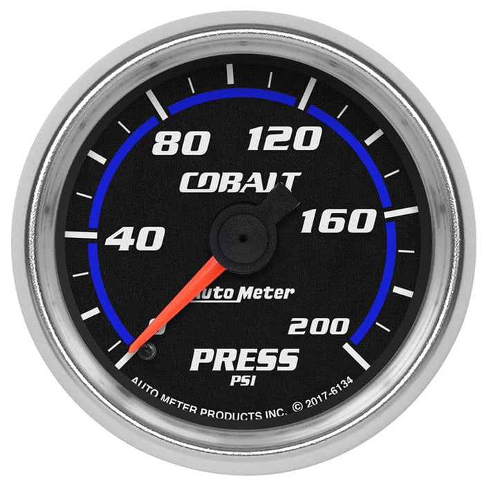 AUTOMETER 2-1/16", Full Sweep Mechanical, 0-200 PSI Cobalt Series Pressure Gauge AU6134 Autofit