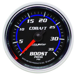 AUTOMETER 2-1/16", Full Sweep Mechanical, 0-35 psi Cobalt Series Boost Gauge AU6104 Autofit