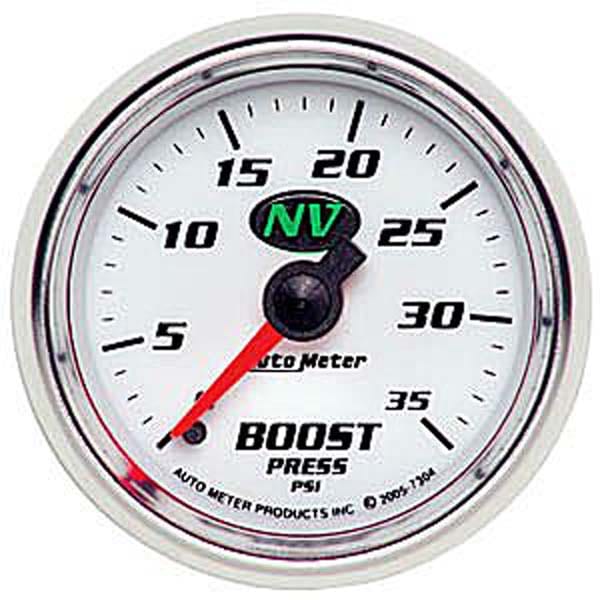 AUTOMETER 2-1/16", Full Sweep Mechanical, 0-35 psi NV Series Boost Gauge AU7304 Autofit