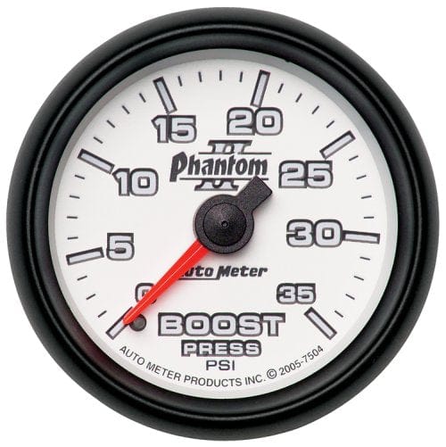 AUTOMETER 2-1/16", Full Sweep Mechanical, 0-35 psi Phantom II Series Boost Gauge AU7504 Autofit