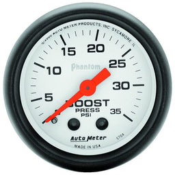 AUTOMETER 2-1/16", Full Sweep Mechanical, 0-35 psi Phantom Series Boost Gauge AU5704 Autofit