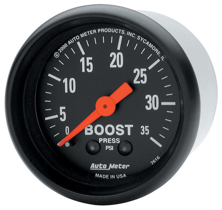 AUTOMETER 2-1/16", Full Sweep Mechanical, 0-35 psi Z-Series Boost Gauge AU2616 Autofit