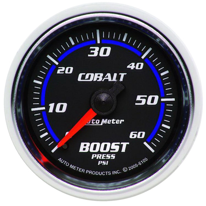 AUTOMETER 2-1/16", Full Sweep Mechanical, 0-60 psi Cobalt Series Boost Gauge AU6105 Autofit