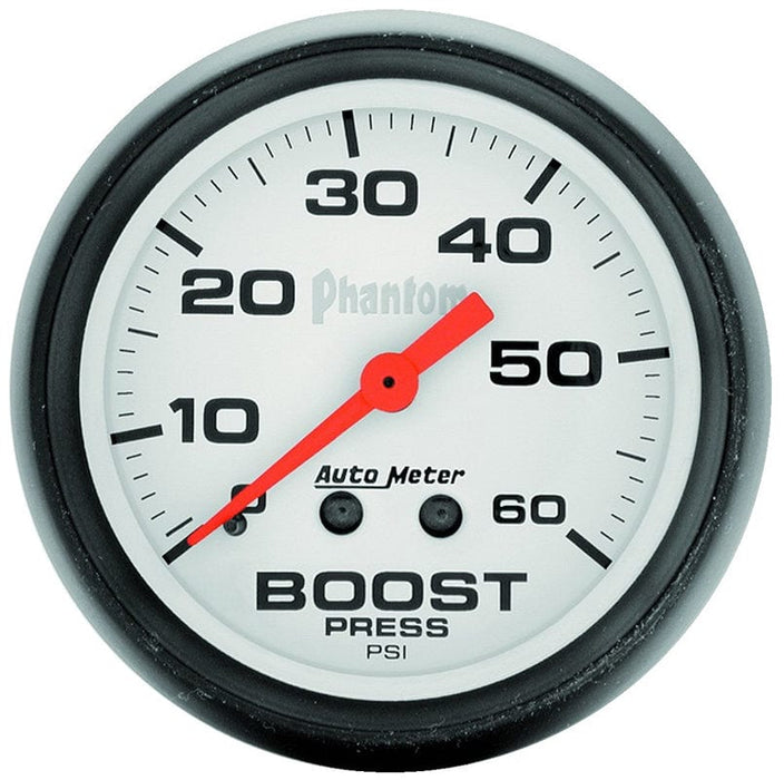 AUTOMETER 2-1/16", Full Sweep Mechanical, 0-60 psi Phantom Series Boost Gauge AU5705 Autofit