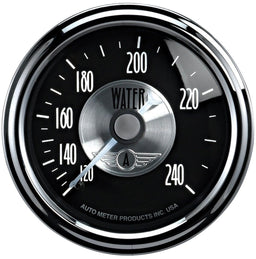 AUTOMETER 2-1/16", Full Sweep Mechanical 120-240°F Prestige Series - Black Diamond Water Temperature Gauge AU2033 Autofit