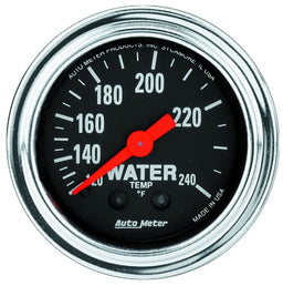 AUTOMETER 2-1/16", Full Sweep Mechanical, 120-240°F Traditional Chrome Series Water Temperature Gauge AU2433 Autofit