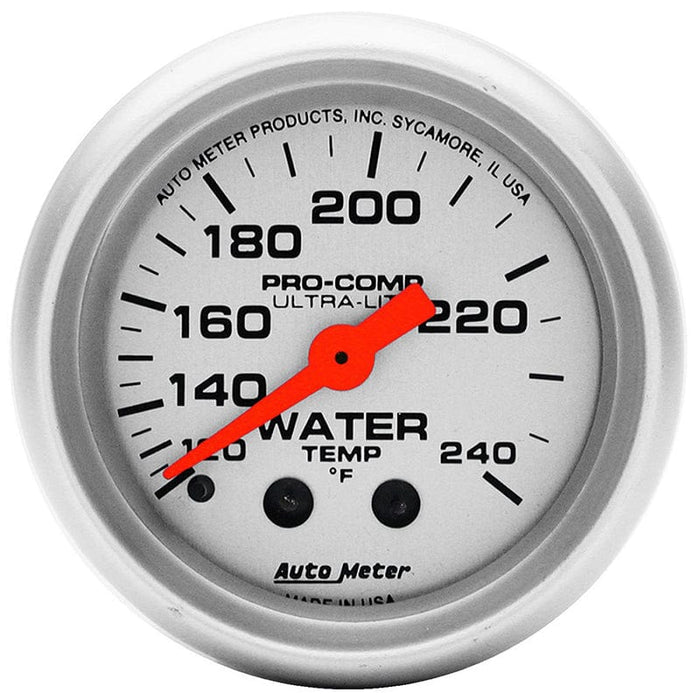 AUTOMETER 2-1/16", Full Sweep Mechanical, 120-240°F Ultra-Lite Series Water Temperature Gauge AU4332 Autofit