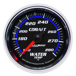 AUTOMETER 2-1/16", Full Sweep Mechanical, 140-280°F Cobalt Series Water Temperature Gauge AU6131 Autofit