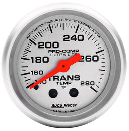 AUTOMETER 2-1/16", Full Sweep Mechanical, 140-280°F Ultra-Lite Series Transmission Temperature Gauge AU4351 Autofit