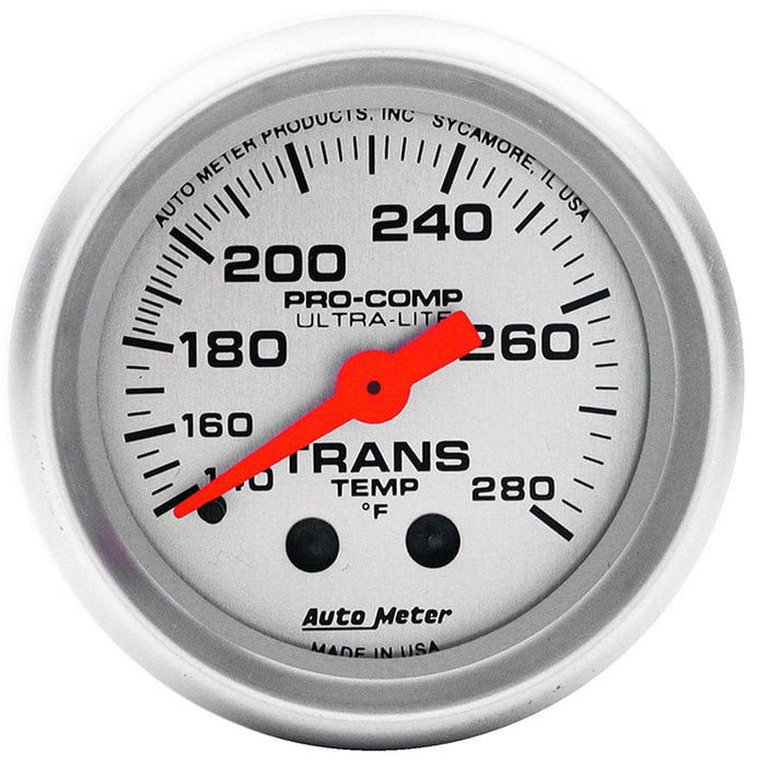 AUTOMETER 2-1/16", Full Sweep Mechanical, 140-280°F Ultra-Lite Series Transmission Temperature Gauge AU4351 Autofit