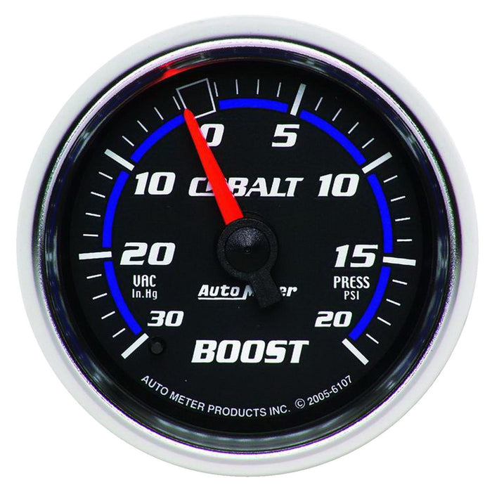 AUTOMETER 2-1/16", Full Sweep Mechanical, 30 In. Hg./20 psi Cobalt Series Boost/Vacuum Gauge AU6107 Autofit