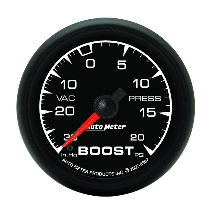 AUTOMETER 2-1/16", Full Sweep, Mechanical, 30 In. Hg/20 psi ES Series Boost/Vacuum Gauge AU5907 Autofit