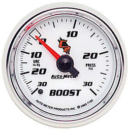 AUTOMETER 2-1/16", Full Sweep Mechanical, 30 In. Hg/30 psi C2 Series Boost/Vacuum Gauge AU7103 Autofit