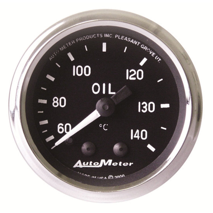 AUTOMETER 2-1/16", Full Sweep Mechanical, 60-140°C Cobra Series Oil Temperature Gauge AU201008 Autofit