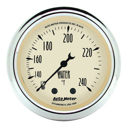AUTOMETER 2-1/16", Full Sweep Mechincal, 120-240 °F Antique Beige Series Water Temprature Gauge AU1832 Autofit
