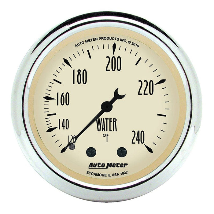 AUTOMETER 2-1/16", Full Sweep Mechincal, 120-240 °F Antique Beige Series Water Temprature Gauge AU1832 Autofit