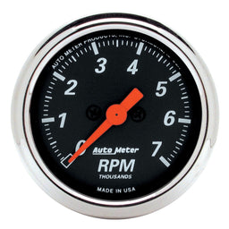 AUTOMETER 2-1/16", In-Dash, 0-7,000 rpm Designer Black Series Tachometer AU1477 Autofit