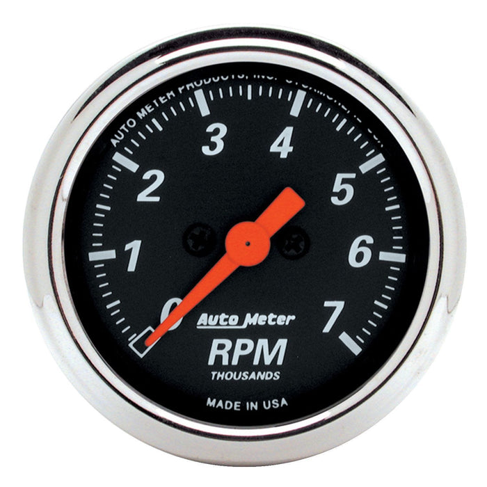 AUTOMETER 2-1/16", In-Dash, 0-7,000 rpm Designer Black Series Tachometer AU1477 Autofit