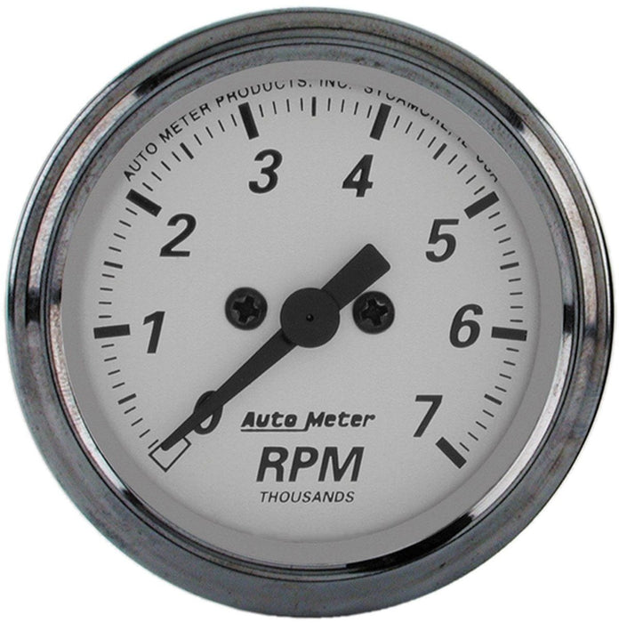 AUTOMETER 2-1/16", In-Dash, Electric, 0-7,000 rpm American Platinum Tachometer AU1994 Autofit
