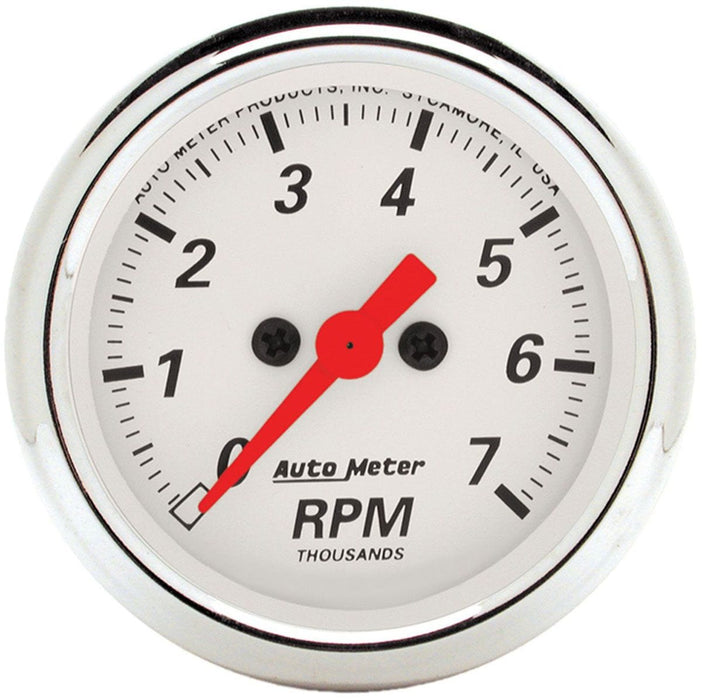 AUTOMETER 2-1/16", In-Dash, Electric, 0-7,000 rpm Arctic White Tachometer AU1397 Autofit