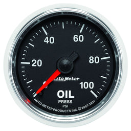 AUTOMETER 2-1/16", In-Dash, Full Sweep Mechanical, 0 - 100 psi. GS Series Oil Pressure Gauge AU3821 Autofit