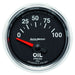 AUTOMETER 2-1/16", In-Dash, Short Sweep Electric, 0 - 100 psi. GS Series Oil Pressure Gauge AU3827 Autofit