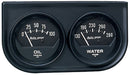 AUTOMETER 2-1/16", Mechanical, Oil Pressure 0-100 psi, Water Temperature 130-28 Auto gage Two-Gauge Console AU2345 Autofit