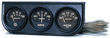 AUTOMETER 2-1/16", Mechanical, Oil Pressure, Water Temperature, Ammeter Auto gage Three-Gauge Console AU2347 Autofit