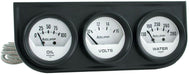 AUTOMETER 2-1/16", Mechanical, White Dial, Oil Pressure, Water Temperature, Vol Auto gage Three-Gauge Console AU2324 Autofit