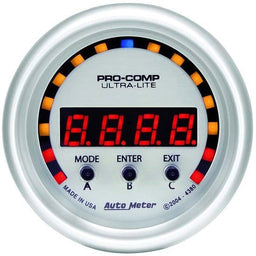 AUTOMETER 2-1/16", Performance Meter, Timer, Accelerometer, 0-60, Quarter Mile, Ultra-Lite Series D-Pic Meter AU4380 Autofit