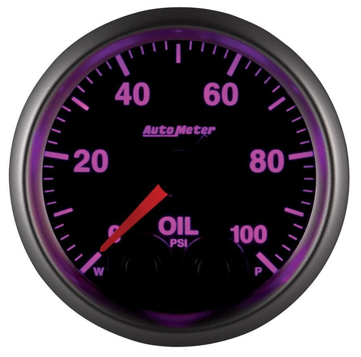 AUTOMETER 2-1/16", Programmable Warning Function, 0-100 psi Elite Series Oil Pressure Gauge AU5652 Autofit
