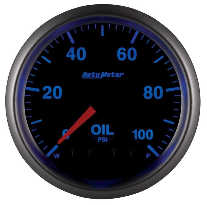 AUTOMETER 2-1/16", Programmable Warning Function, 0-100 psi Elite Series Oil Pressure Gauge AU5652 Autofit