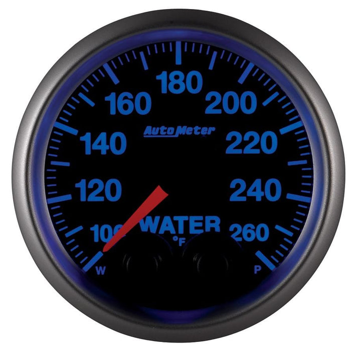 AUTOMETER 2-1/16", Programmable Warning Function, 100-260°F Elite Series Water Temperature Gauge AU5654 Autofit