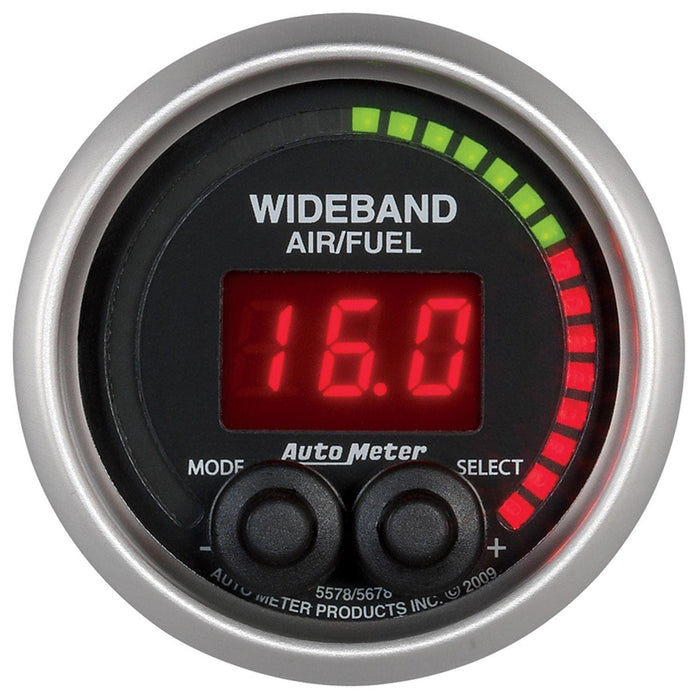 AUTOMETER 2-1/16", Programmable Warning Function, Wideband, Digital Elite Series Air/Fuel Ratio Gauge AU5678 Autofit
