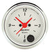 AUTOMETER 2-1/16", Quartz Movement w/Second Hand Arctic White Series Clock AU1385 Autofit