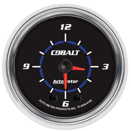 AUTOMETER 2-1/16", Quartz movement, w/Second Hand Cobalt Series Clock AU6185 Autofit