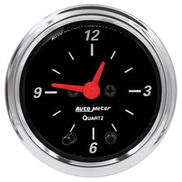 AUTOMETER 2-1/16", Quartz Movement w/Second Hand Designer Black Series Clock AU1484 Autofit