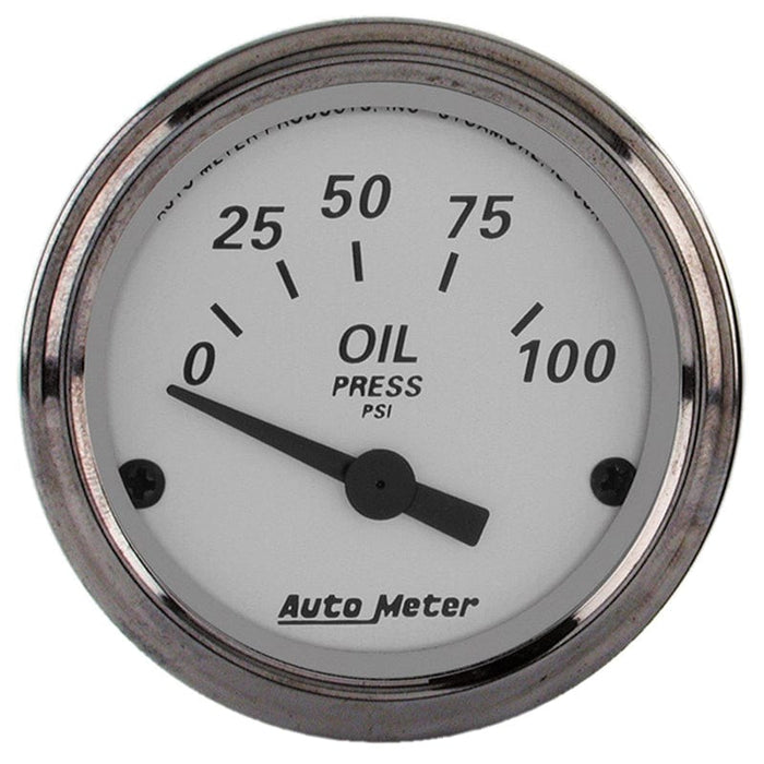AUTOMETER 2-1/16", Short Sweep Electric, 0-100 psi American Platinum Series Oil Pressure Gauge AU1928 Autofit