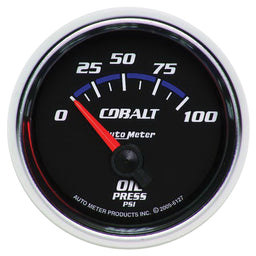 AUTOMETER 2-1/16", Short Sweep Electric, 0-100 psi Cobalt Series Oil Pressure Gauge AU6127 Autofit