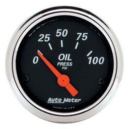 AUTOMETER 2-1/16", Short Sweep Electric, 0-100 psi Designer Black Series Oil Pressure Gauge AU1426 Autofit