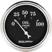 AUTOMETER 2-1/16", Short Sweep Electric, 0-100 psi Old Tyme Black Series Oil Pressure Gauge AU1727 Autofit