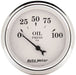 AUTOMETER 2-1/16", Short Sweep Electric, 0-100 psi Old Tyme White Series Oil Pressure Gauge AU1628 Autofit