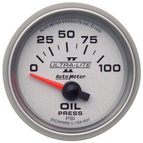 AUTOMETER 2-1/16", Short Sweep Electric, 0-100 psi Ultra-Lite II Series Oil Pressure Gauge AU4927 Autofit