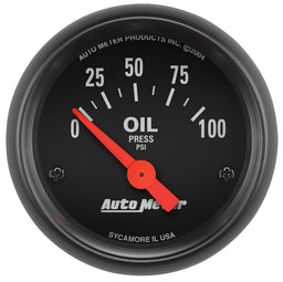 AUTOMETER 2-1/16", Short Sweep Electric, 0-100 psi Z-Series Oil Pressure Gauge AU2634 Autofit