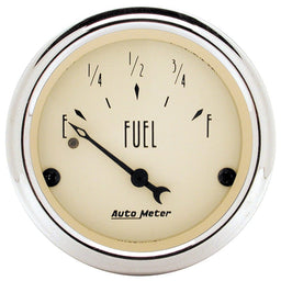 AUTOMETER 2-1/16", Short Sweep Electric, 0 ohms Empty/30 ohms Full Antique Beige Series Fuel Level Gauge AU1818 Autofit