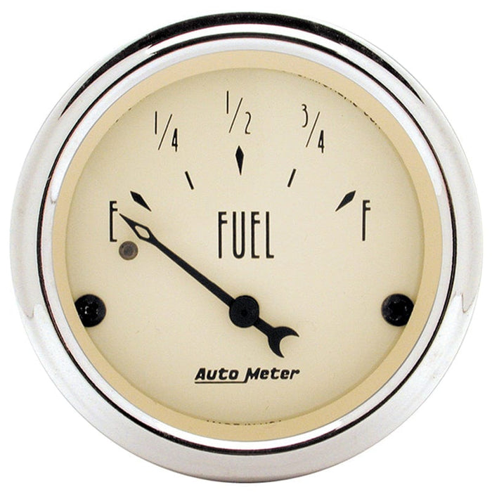 AUTOMETER 2-1/16", Short Sweep Electric, 0 ohms Empty/30 ohms Full Antique Beige Series Fuel Level Gauge AU1818 Autofit